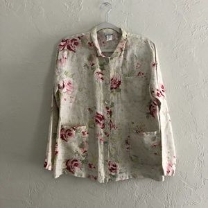 Floral Linen Jacket